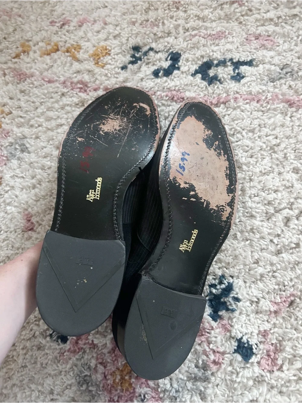 Allen Edmonds black Suede Spencer Shoe 12